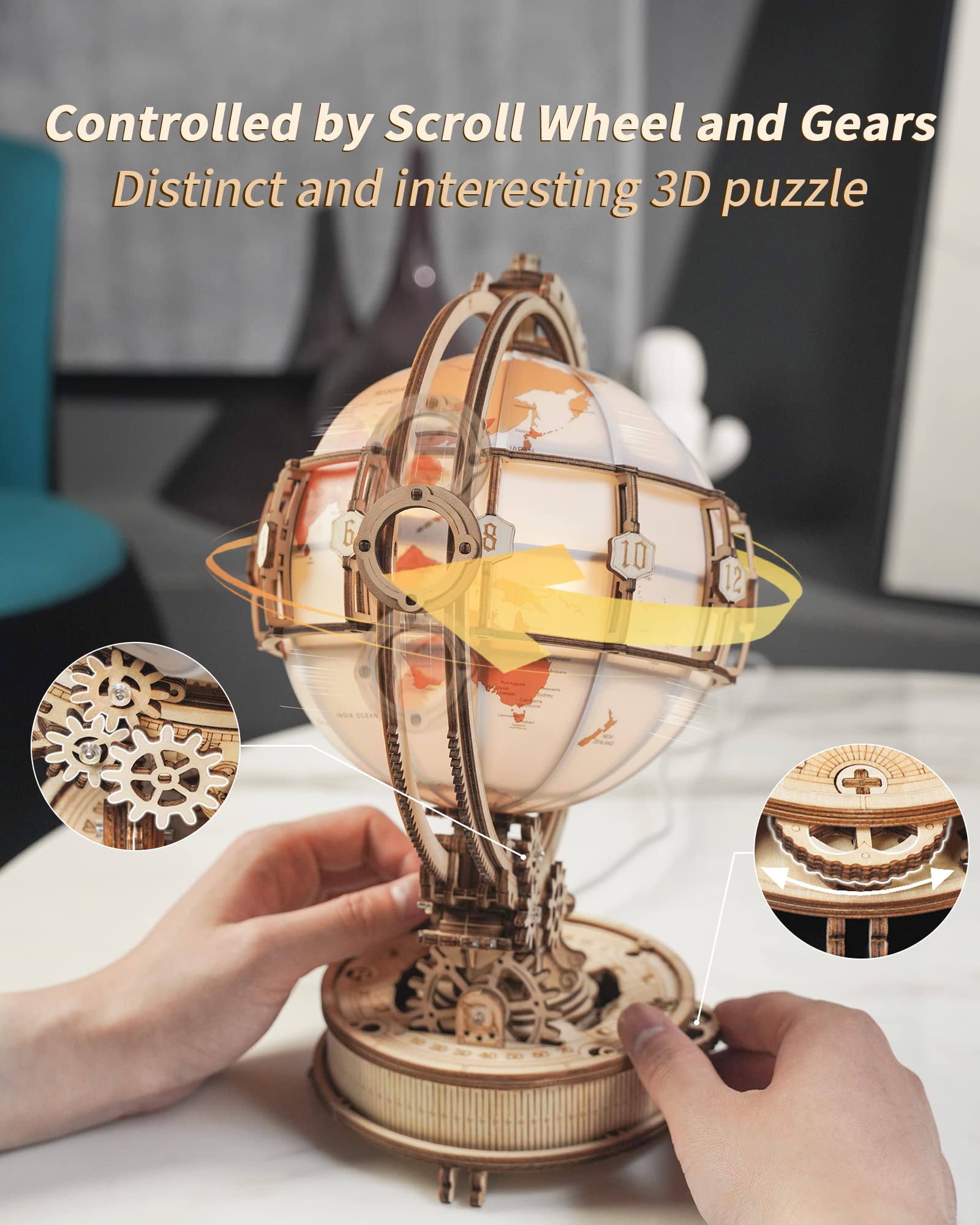 Foto 5 pulgar | Puzzle De Madera 3d Rokr Con Iluminación Led, Modelo St003 - Venta Internacional.