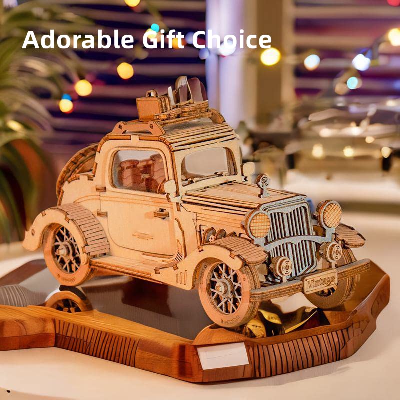 Foto 4 pulgar | Puzzle 3d Rowood, Modelo De Coche Vintage, Juguete De Madera, Bricolaje, Regalo - Venta Internacional.