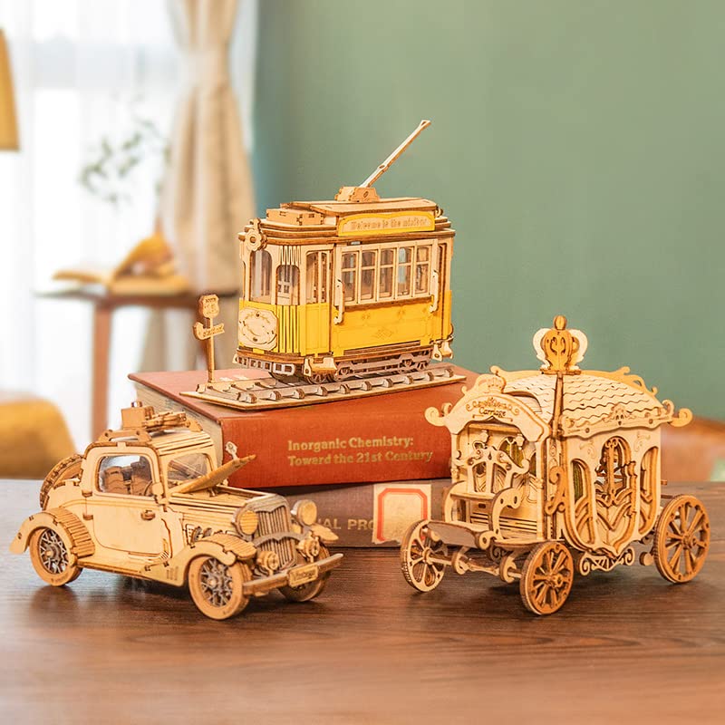 Foto 5 | Puzzle 3d Rowood, Modelo De Coche Vintage, Juguete De Madera, Bricolaje, Regalo - Venta Internacional.
