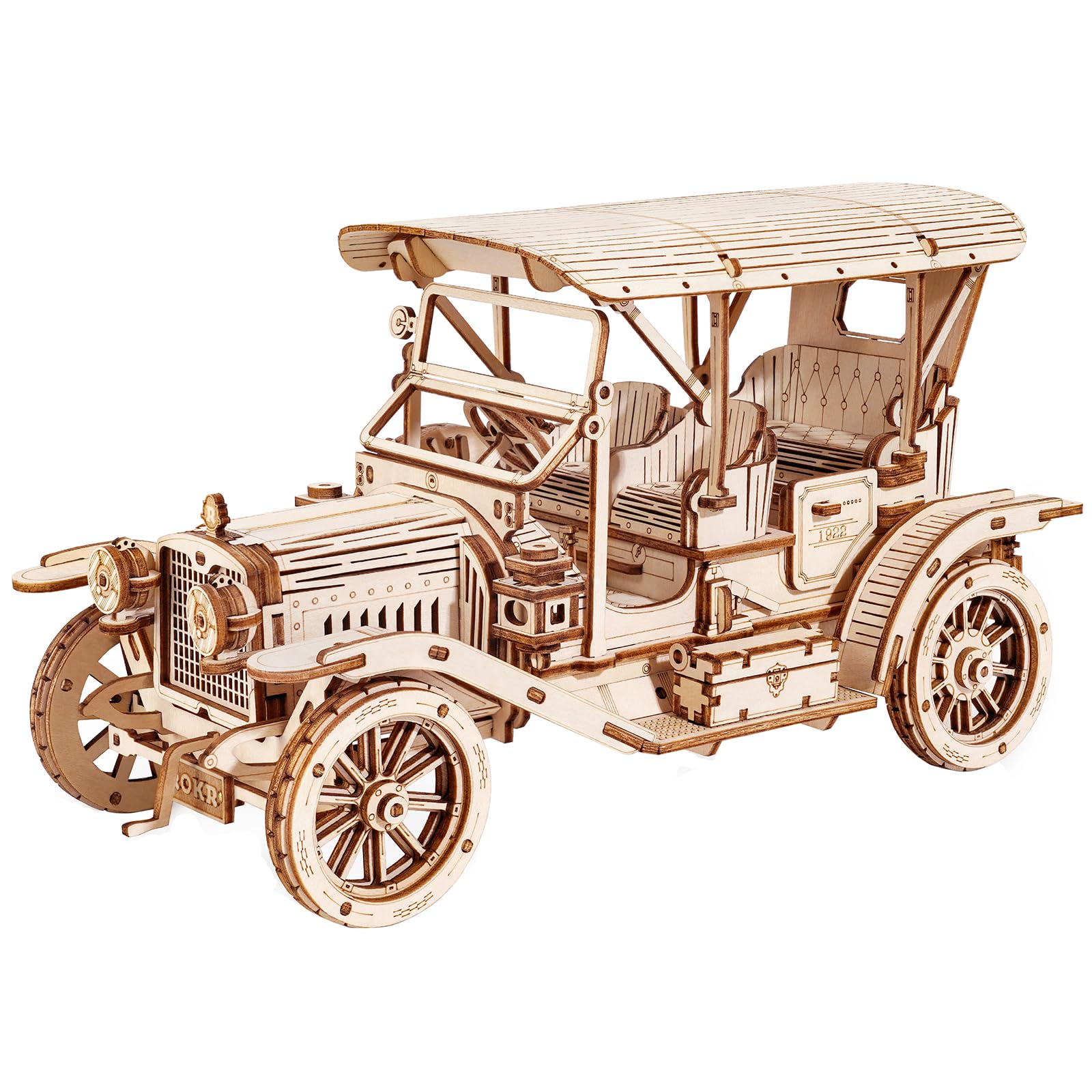 Maqueta De Coche Vintage Rokr 1910s, Escala 1:15, 298 Piezas - Venta Internacional.