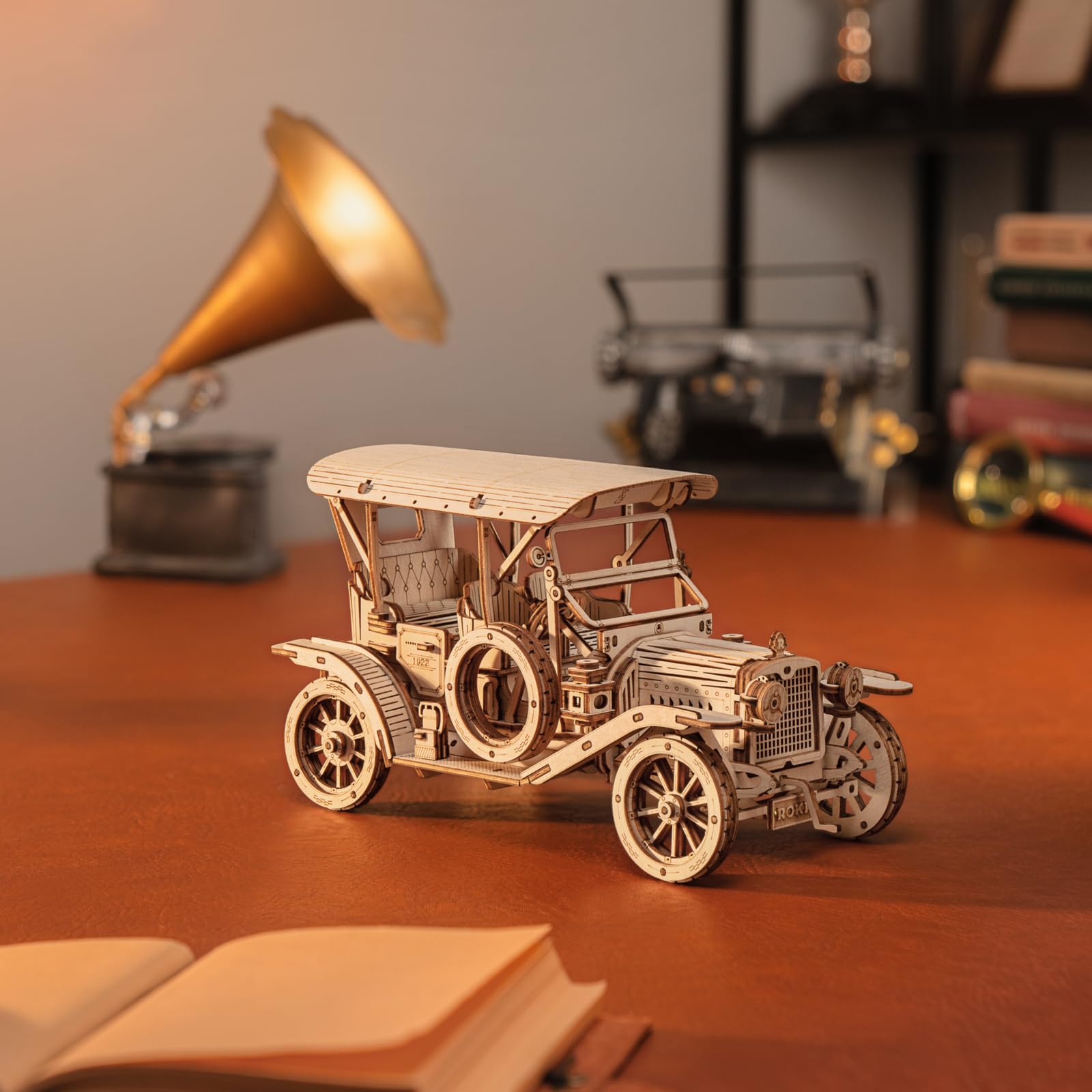 Foto 4 | Maqueta De Coche Vintage Rokr 1910s, Escala 1:15, 298 Piezas - Venta Internacional.