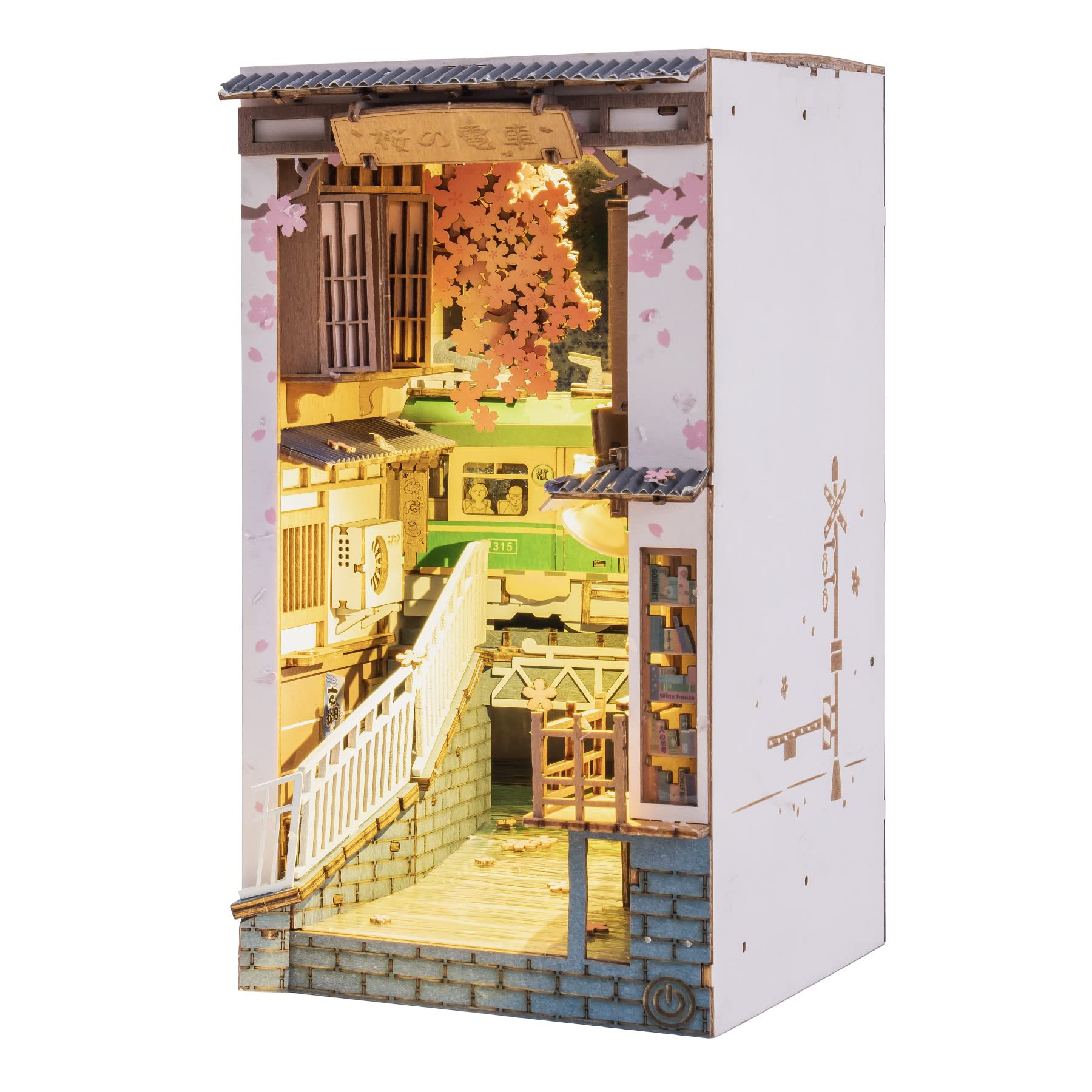 Foto 1 | Kit De Rincón Para Libros Rowood, Estante Para Libros, Decoración, Callejón, Sakura Tram - Venta Internacional.