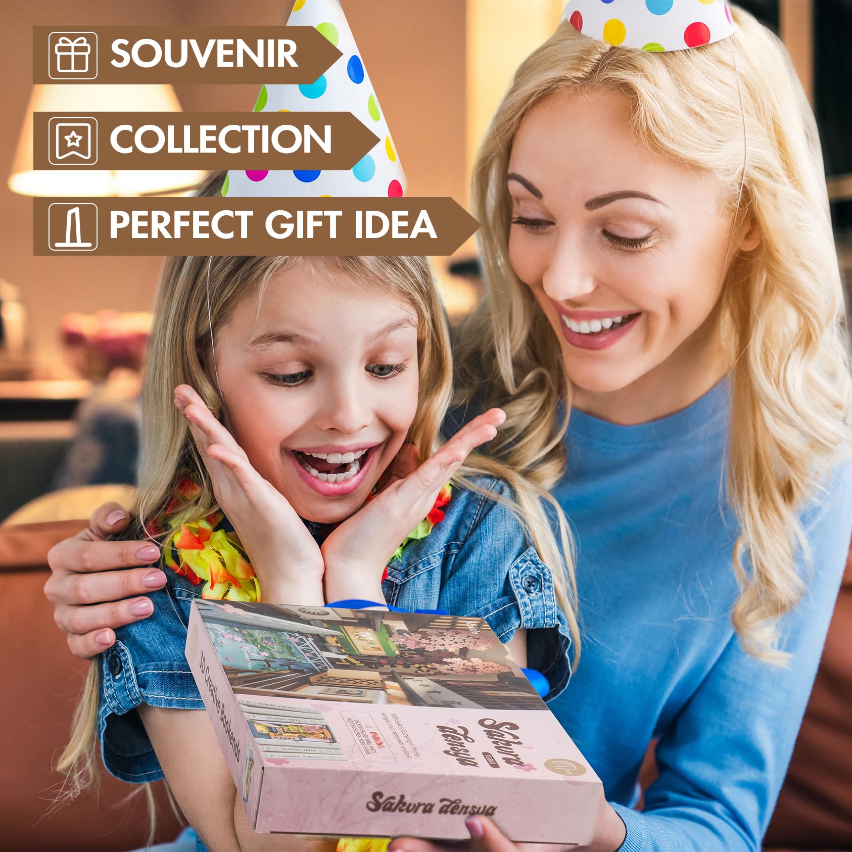 Foto 4 | Kit De Rincón Para Libros Rowood, Estante Para Libros, Decoración, Callejón, Sakura Tram - Venta Internacional.