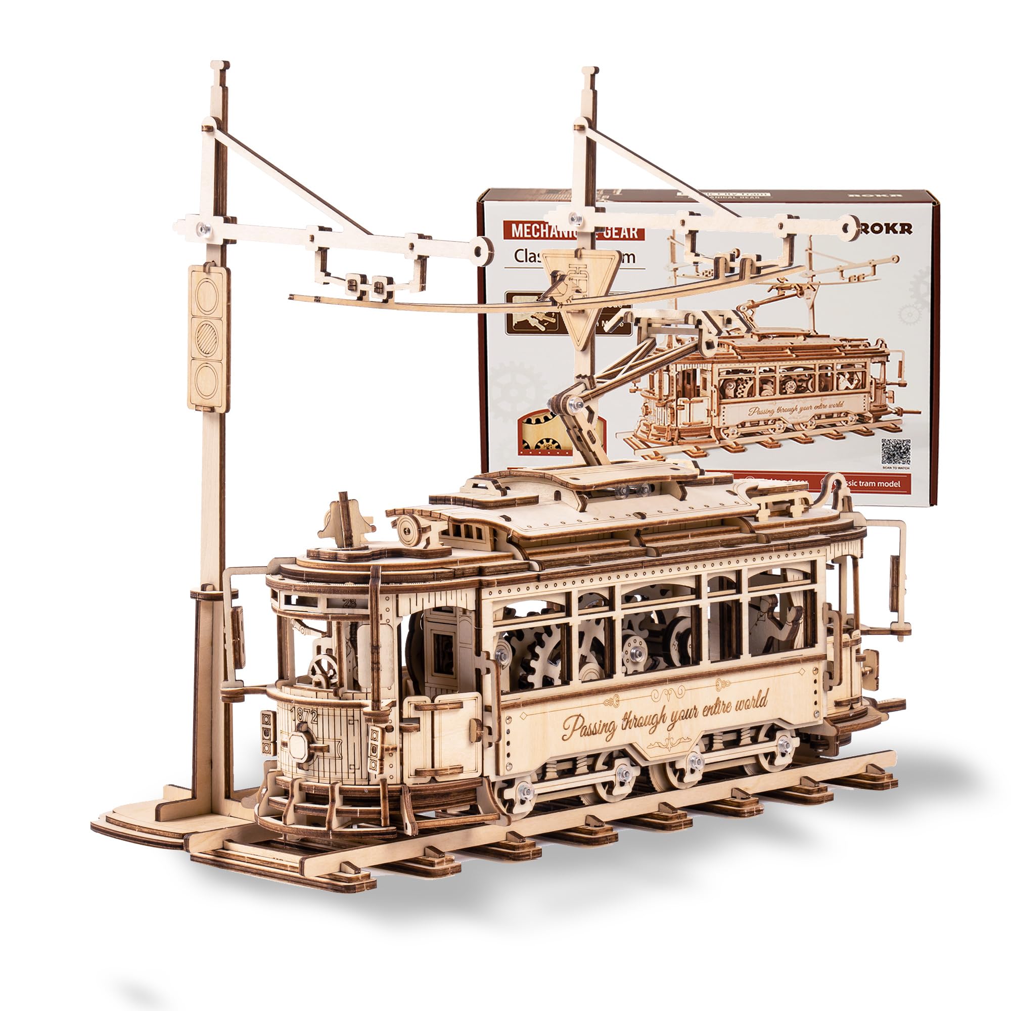 Foto 2 pulgar | Kit De Rompecabezas De Madera Rokr Classic City Tram, Maqueta De Coche Para Adultos - Venta Internacional.