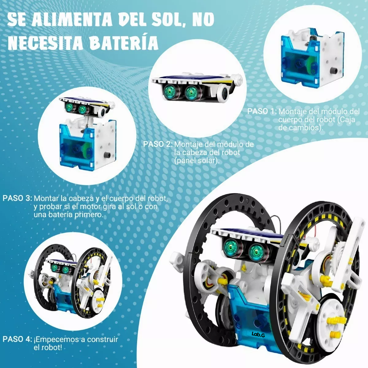 Foto 4 | Juguete Educativo Robot Solar Lab.G Rompecabezas y Bloques
