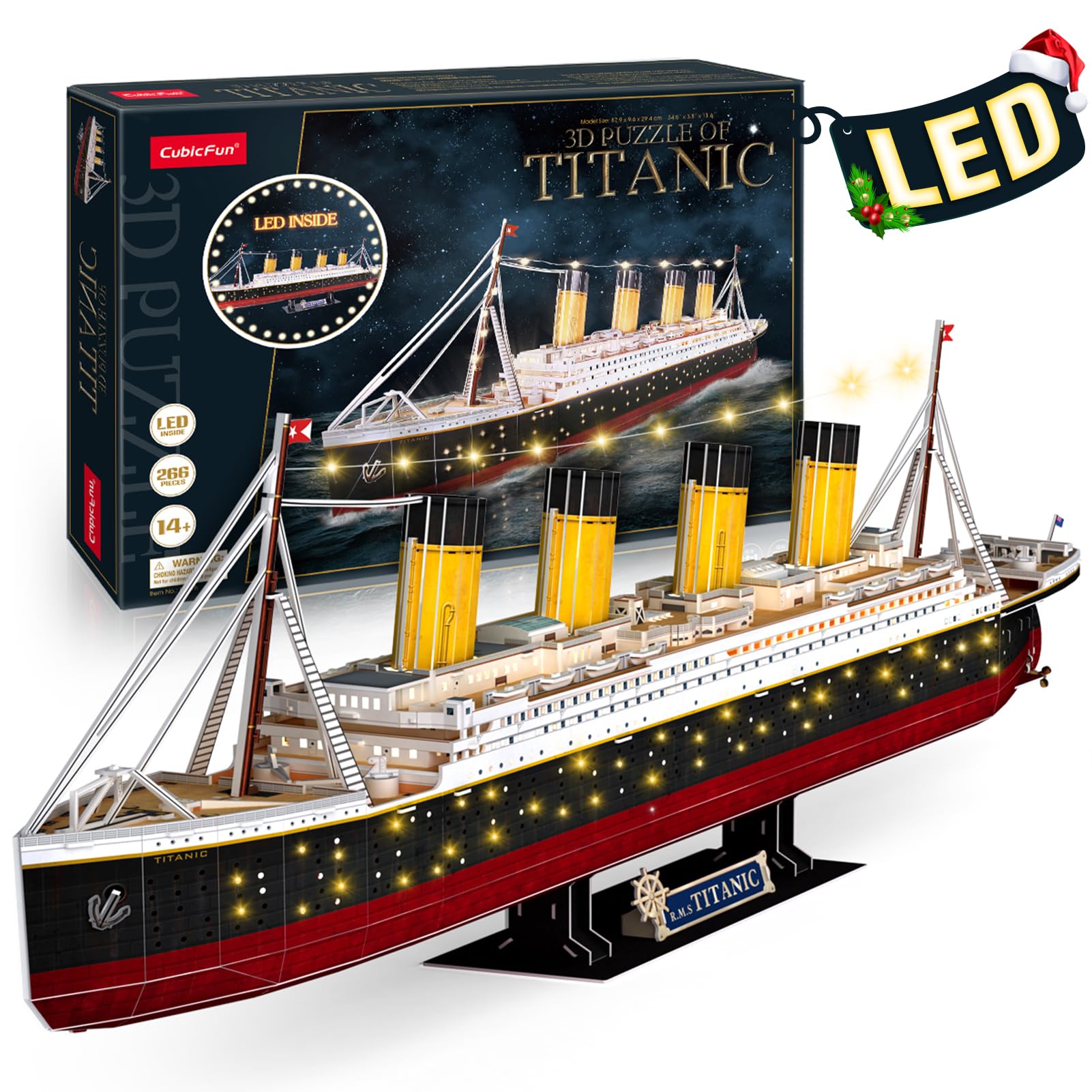 Puzzle 3d Cubicfun Led Titanic Barco Grande de 35" para Adultos - Venta Internacional