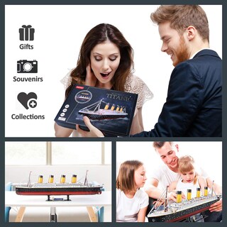Foto 6 | Puzzle 3d Cubicfun Led Titanic Barco Grande de 35" para Adultos - Venta Internacional