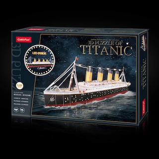 Foto 7 | Puzzle 3d Cubicfun Led Titanic Barco Grande de 35" para Adultos - Venta Internacional