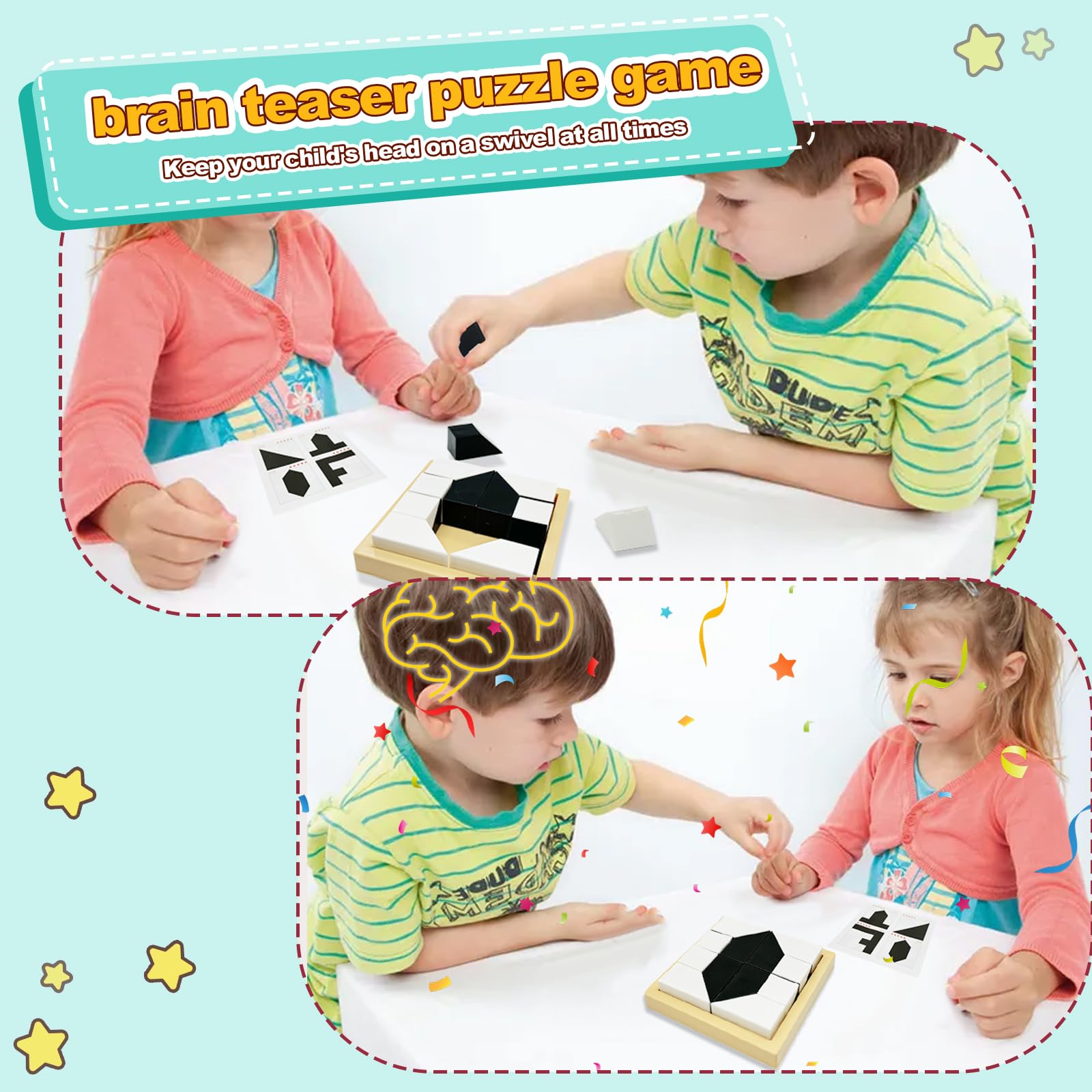 Foto 4 pulgar | Juguete De Rompecabezas De Bloques, Juguetes Sensoriales Ocultos Con Bandeja Para Niños Y Adultos - Venta Internacional