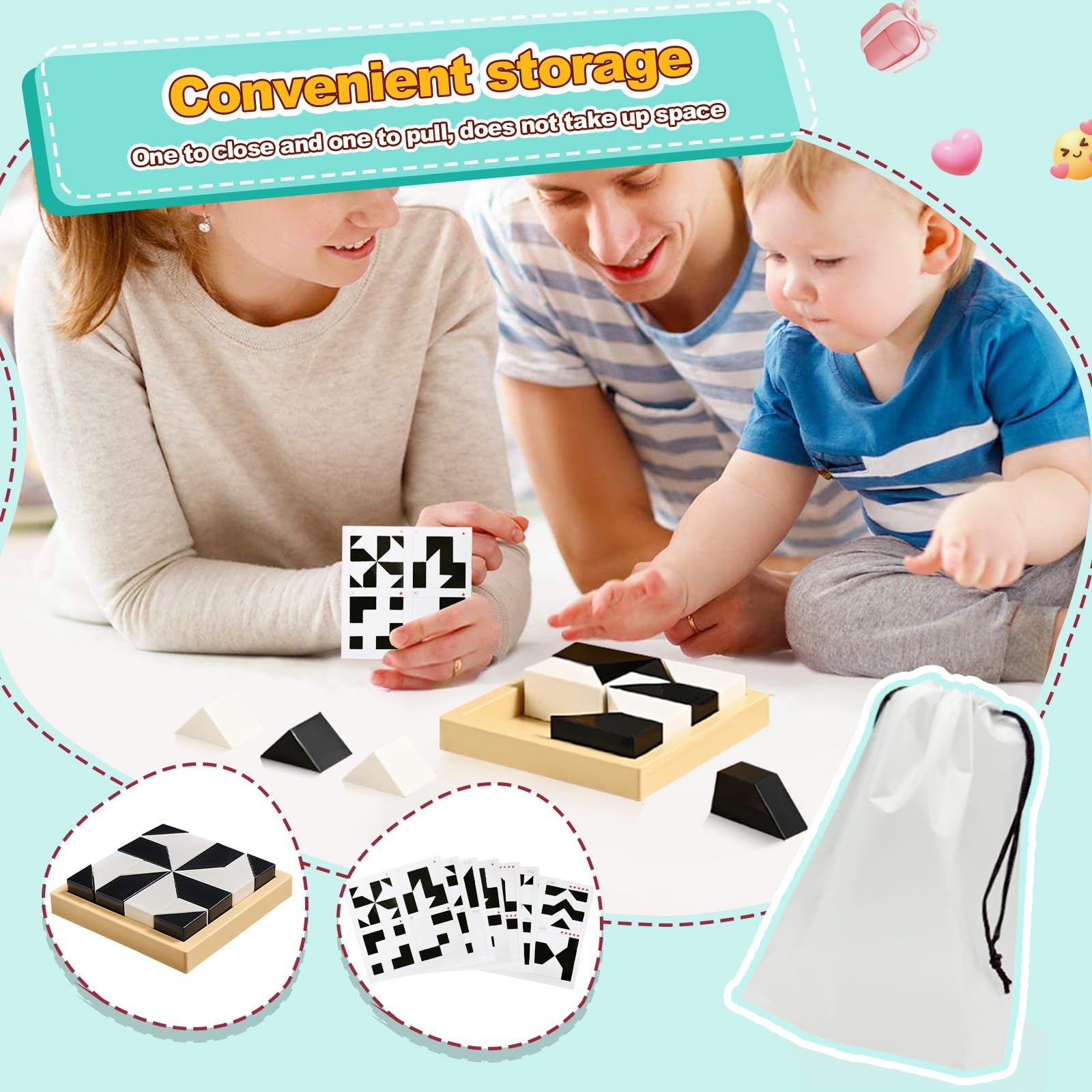 Foto 8 pulgar | Juguete De Rompecabezas De Bloques, Juguetes Sensoriales Ocultos Con Bandeja Para Niños Y Adultos - Venta Internacional