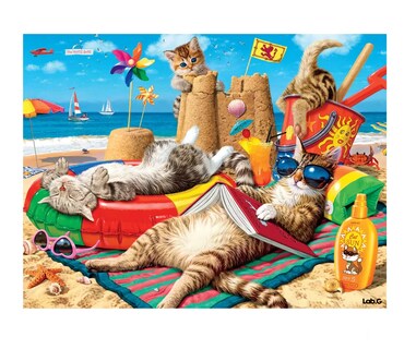 Foto 1 | Rompecabezas 1000 Piezas 70 X 50 Cm Los Gatos Están En La Playa