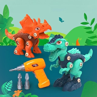 Foto 4 | Juguete De Dinosaurios Para Armar Con Taladro 4 Piezas
