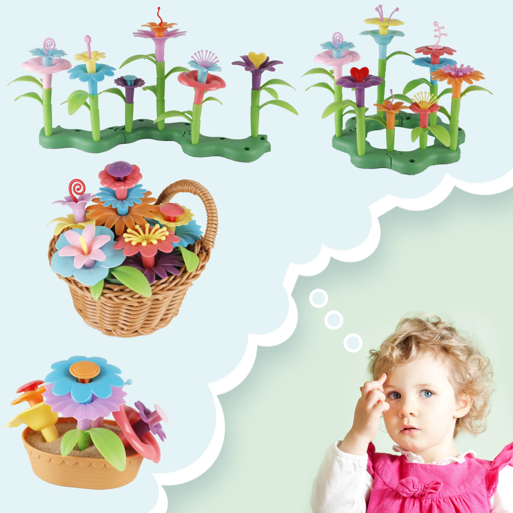 Foto 7 | Juguetes De Construcción De Jardines De Flores Biranco. Construye Un Ramo De 120 Piezas - Venta Internacional.