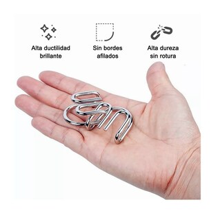 Foto 5 | Rompecabezas De Alambre De Metal Para Niños Educativo 24 Pcs, Belug Plata