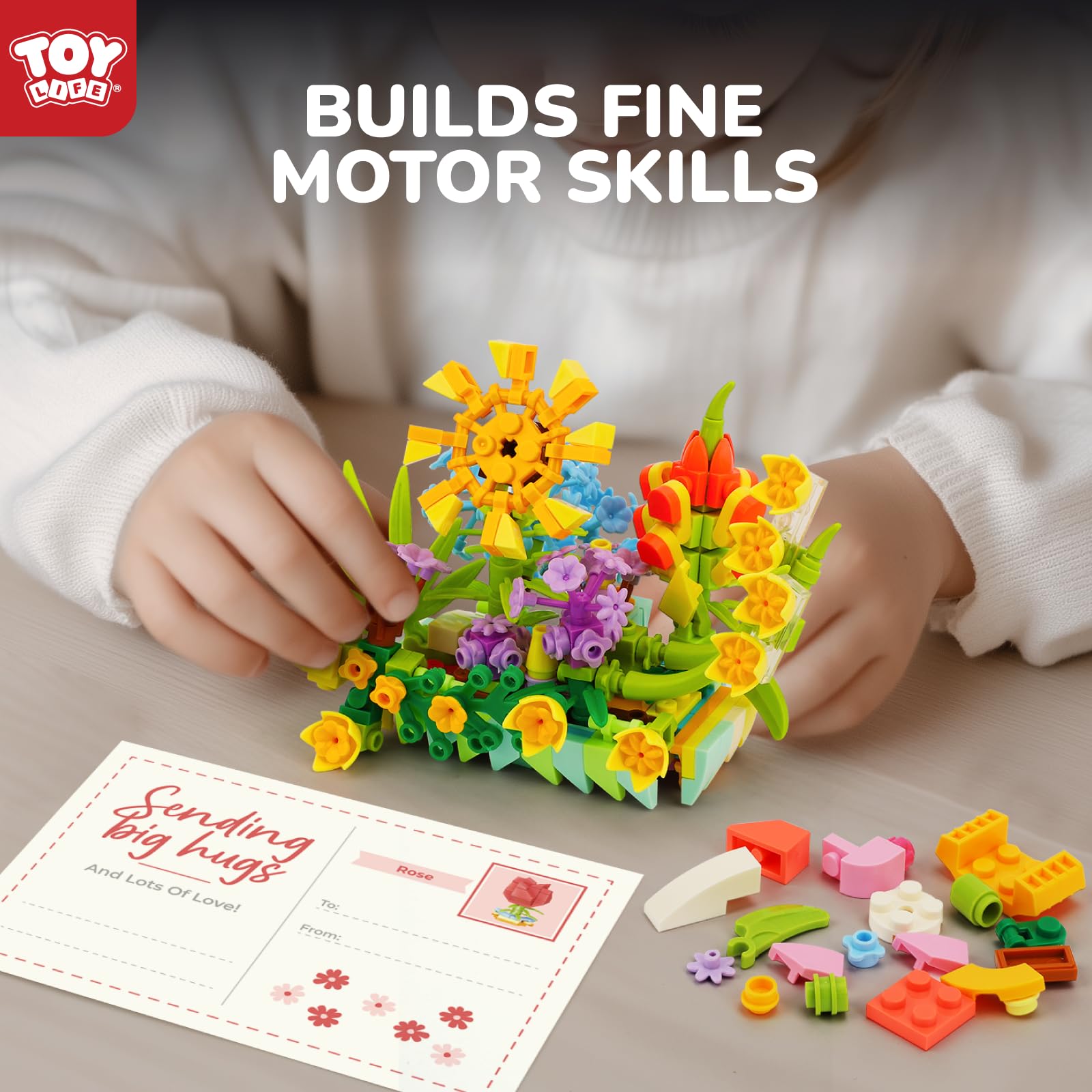 Foto 7 pulgar | Juego De Bloques De Construcción Toy Life Flower De 36 Piezas Con Tarjetas De Regalo - Venta Internacional.