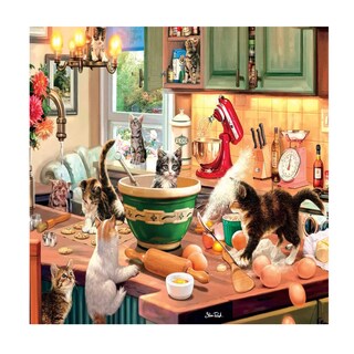 Foto 2 | Rompecabezas 1000 Piezas 70 X 50 Cm El Gato Está En La Cocina, Belug Multicolor