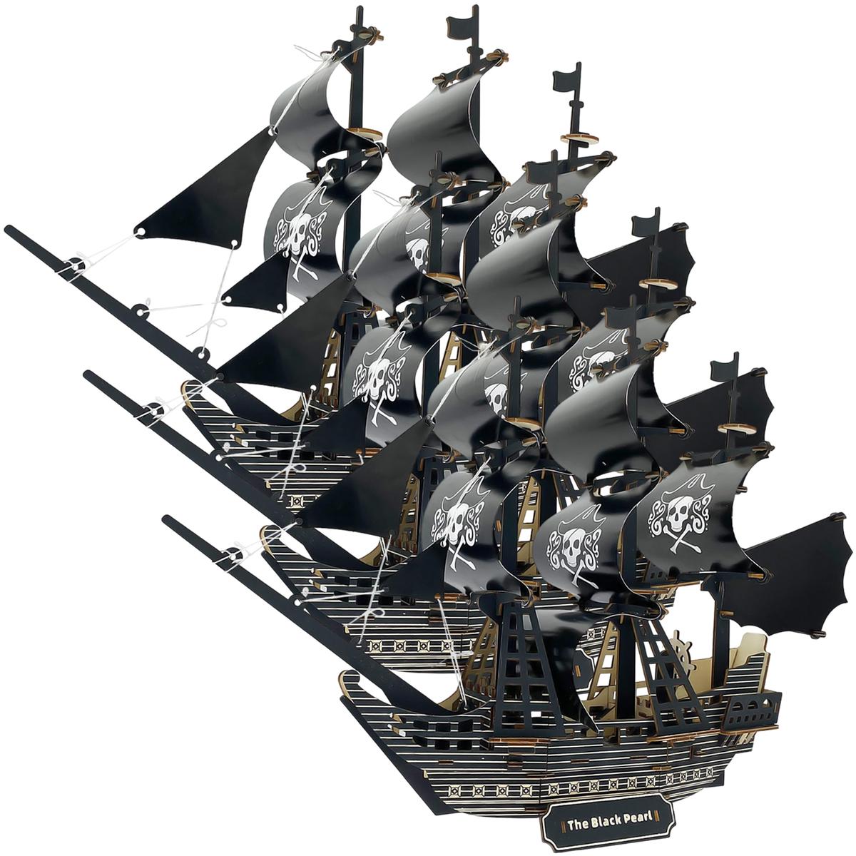 Foto 1 | Barco Pirata Rompecabezas 3d Mxpec-003 Ventdepot 3 Piezas Negro