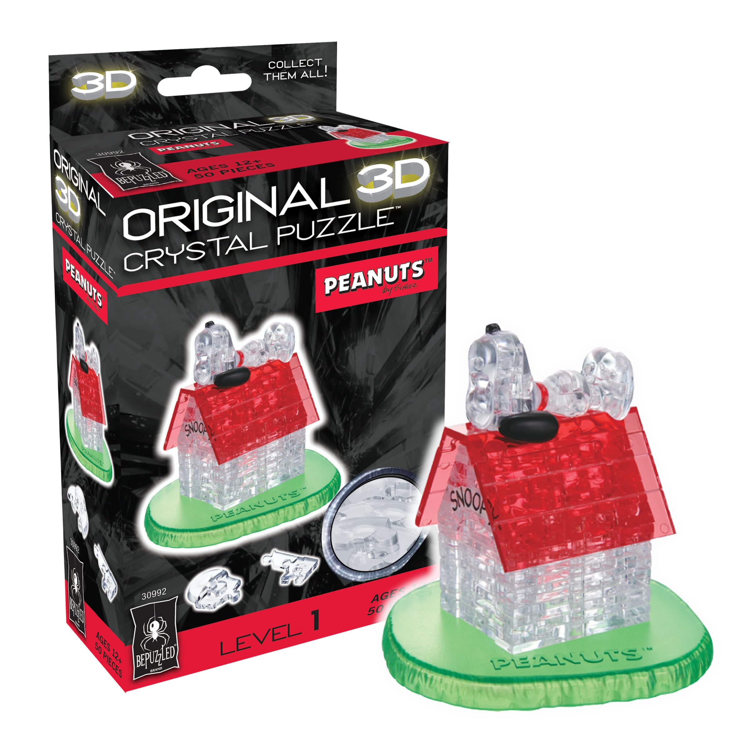 Foto 1 | Puzle De Cristal 3d Bepuzzled Peanuts Snoopy House A Partir De 12 Años - Venta Internacional.