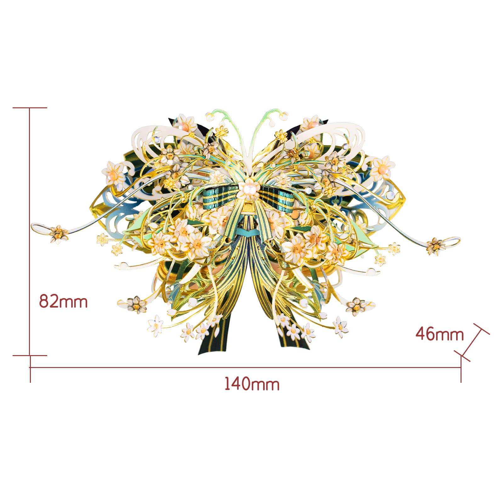 Foto 3 pulgar | Puzzle De Metal 3d Mu Flower And Butterfly C Modelo Cuiqiao - Venta Internacional.