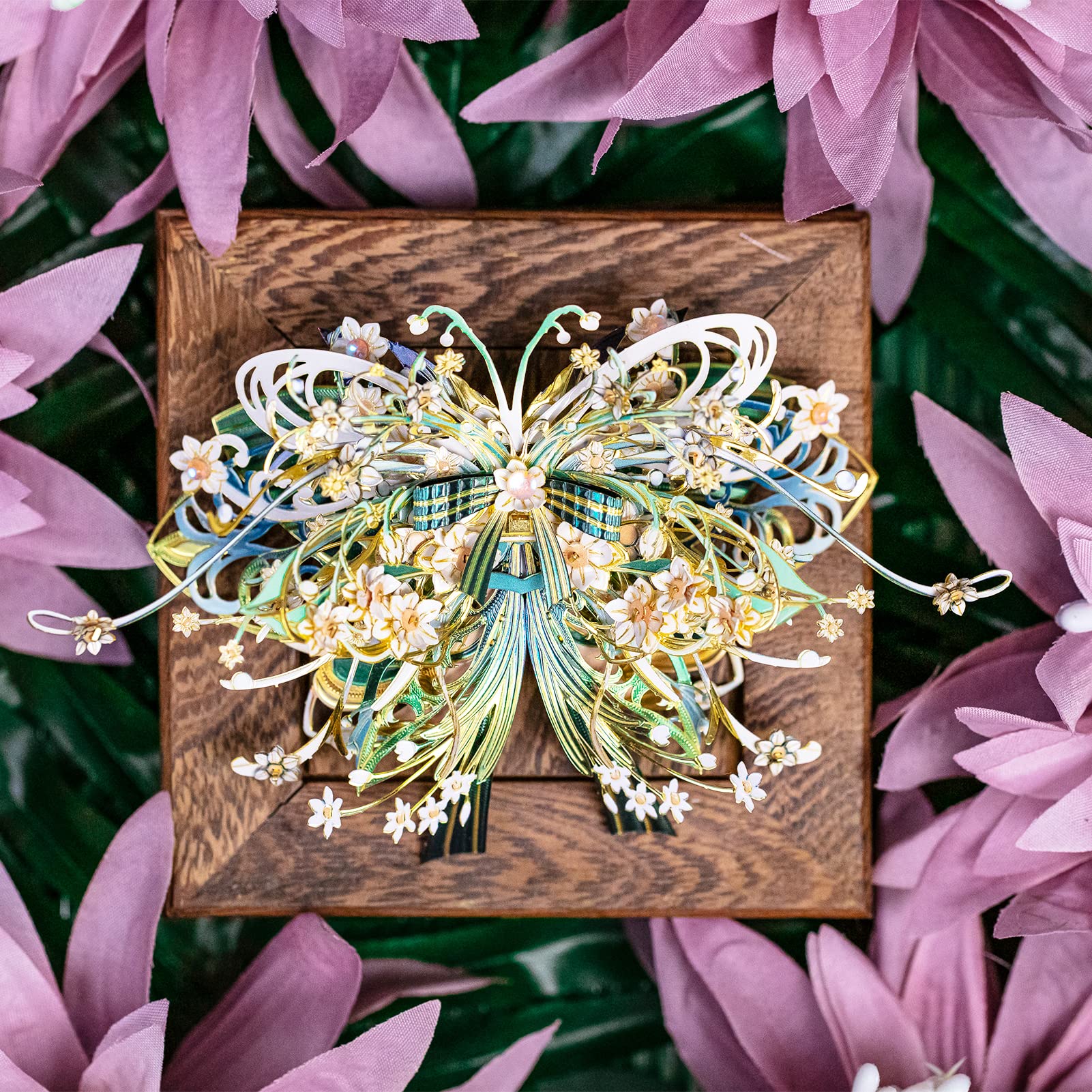 Foto 8 pulgar | Puzzle De Metal 3d Mu Flower And Butterfly C Modelo Cuiqiao - Venta Internacional.