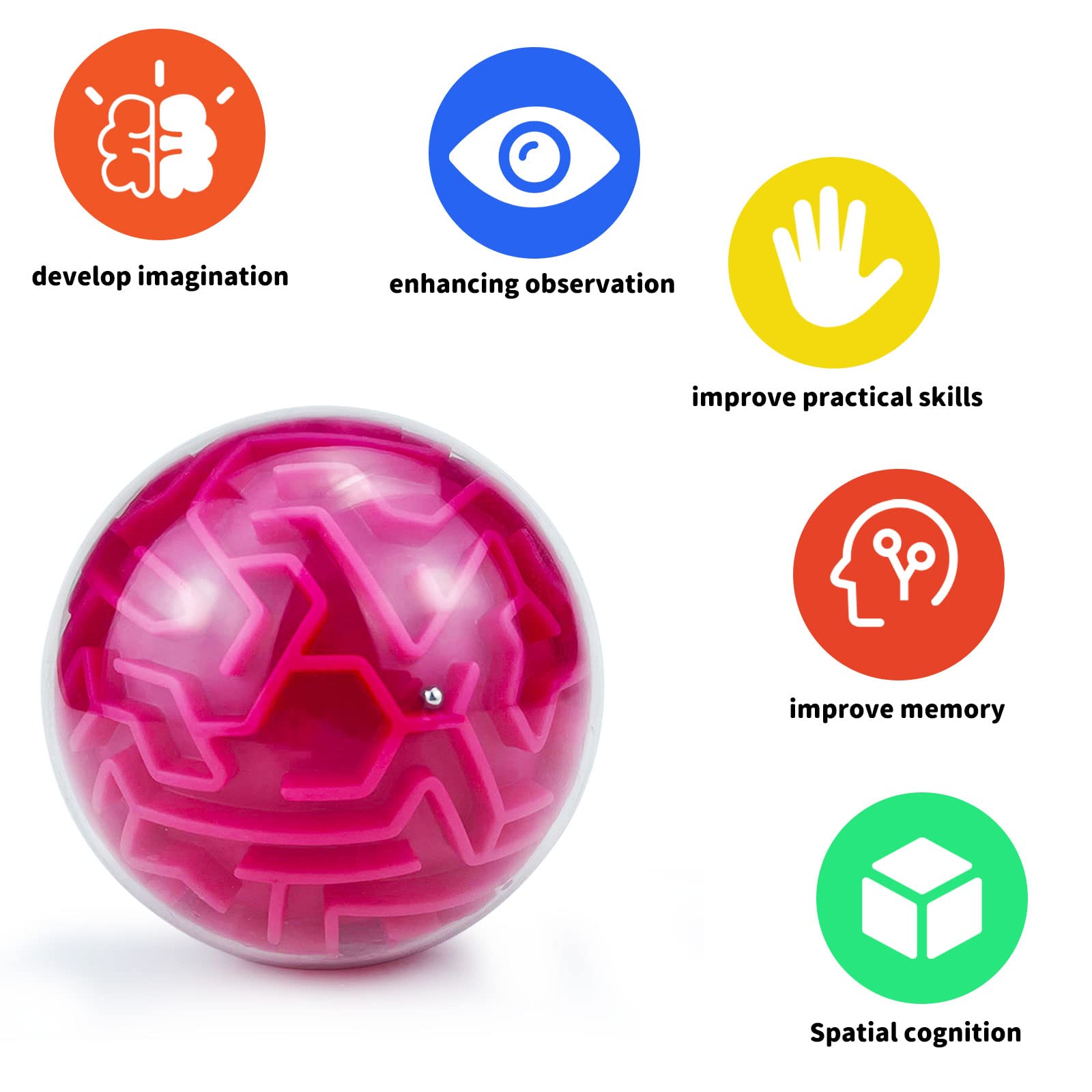 Foto 3 pulgar | Rompecabezas 3d Yongnkids Memory Maze Ball Para Niños Y Adultos - Venta Internacional.