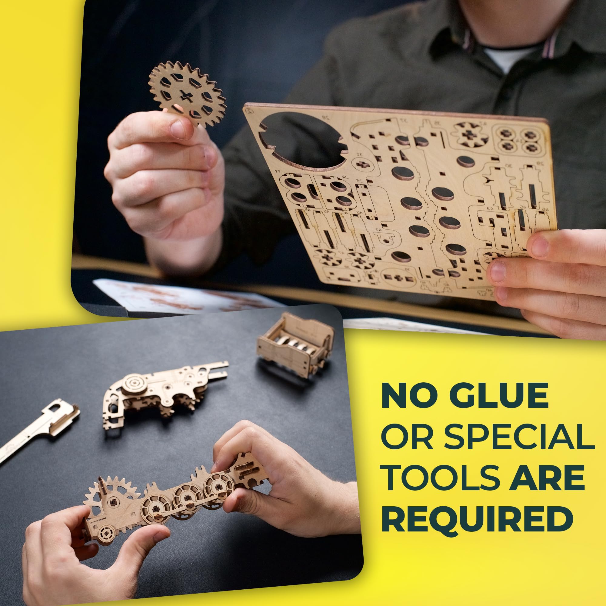 Foto 6 pulgar | Kit De Maqueta De Minilocomotora Ugears Puzzle 3d Con Banda Elástica - Venta Internacional.