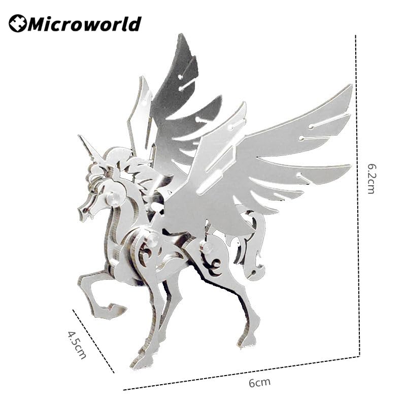 Foto 4 | Kits De Maquetas De Unicornios Mecánicos Microworld De Rompecabezas De Metal 3d - Venta Internacional.