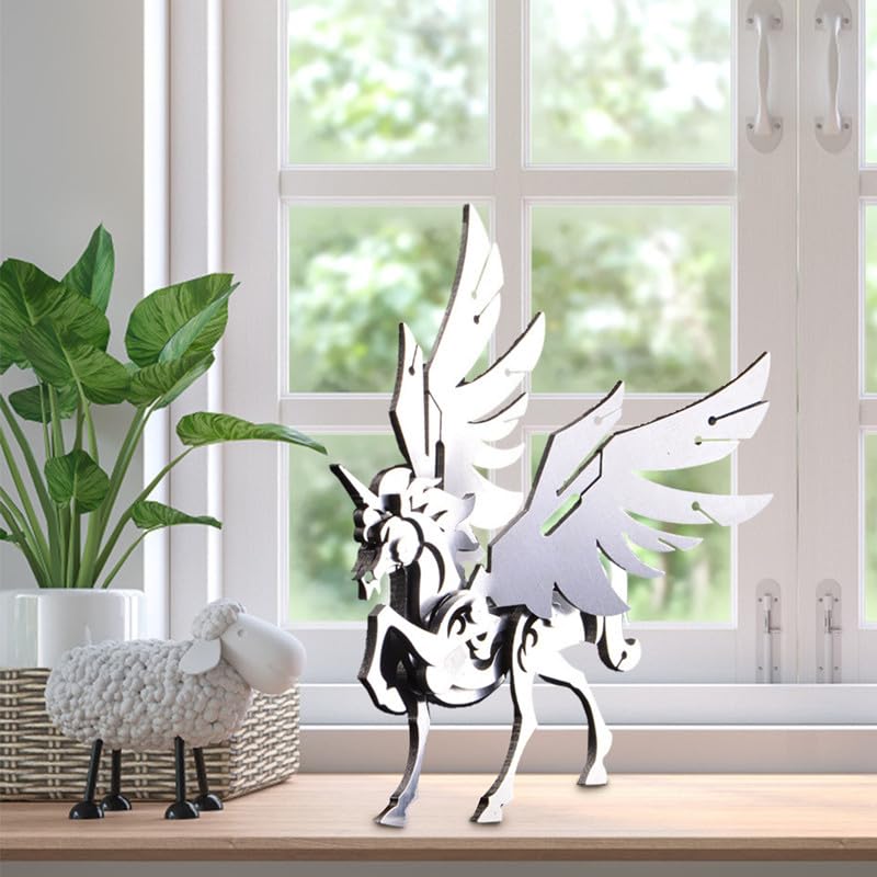 Foto 5 | Kits De Maquetas De Unicornios Mecánicos Microworld De Rompecabezas De Metal 3d - Venta Internacional.