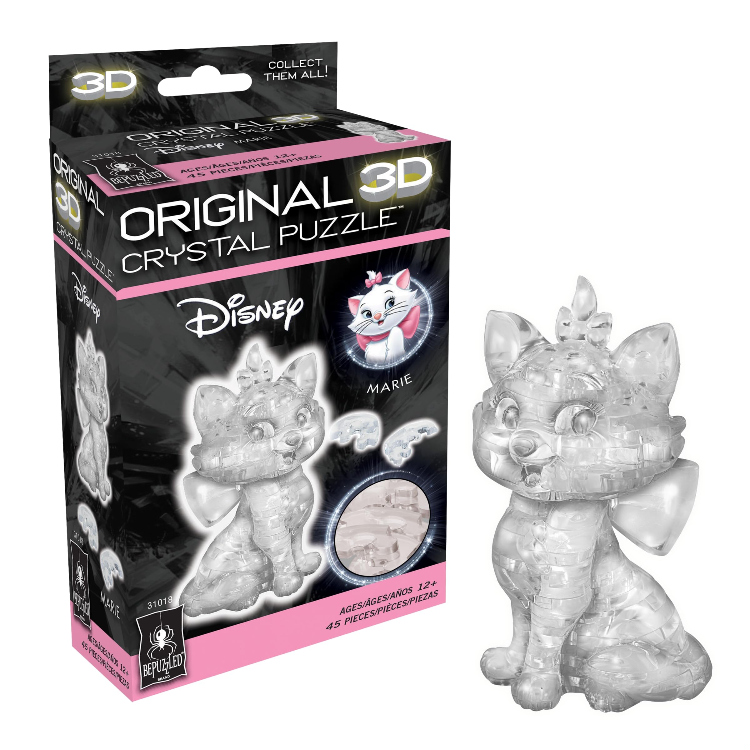 Foto 1 | Puzzle De Cristal 3d Bepuzzled Disney Marie Para Mayores De 12 Años - Venta Internacional.