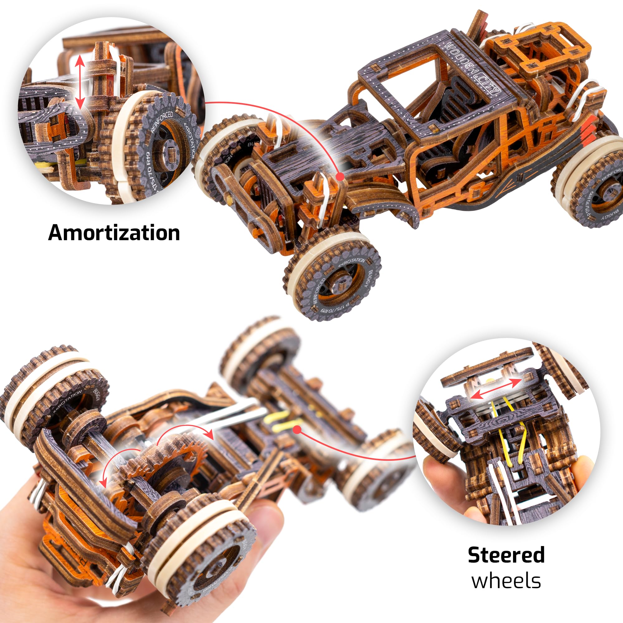 Foto 4 pulgar | Kit De Maqueta De Coche De Madera 3d Wooden.city Dune Buggy - Venta Internacional.