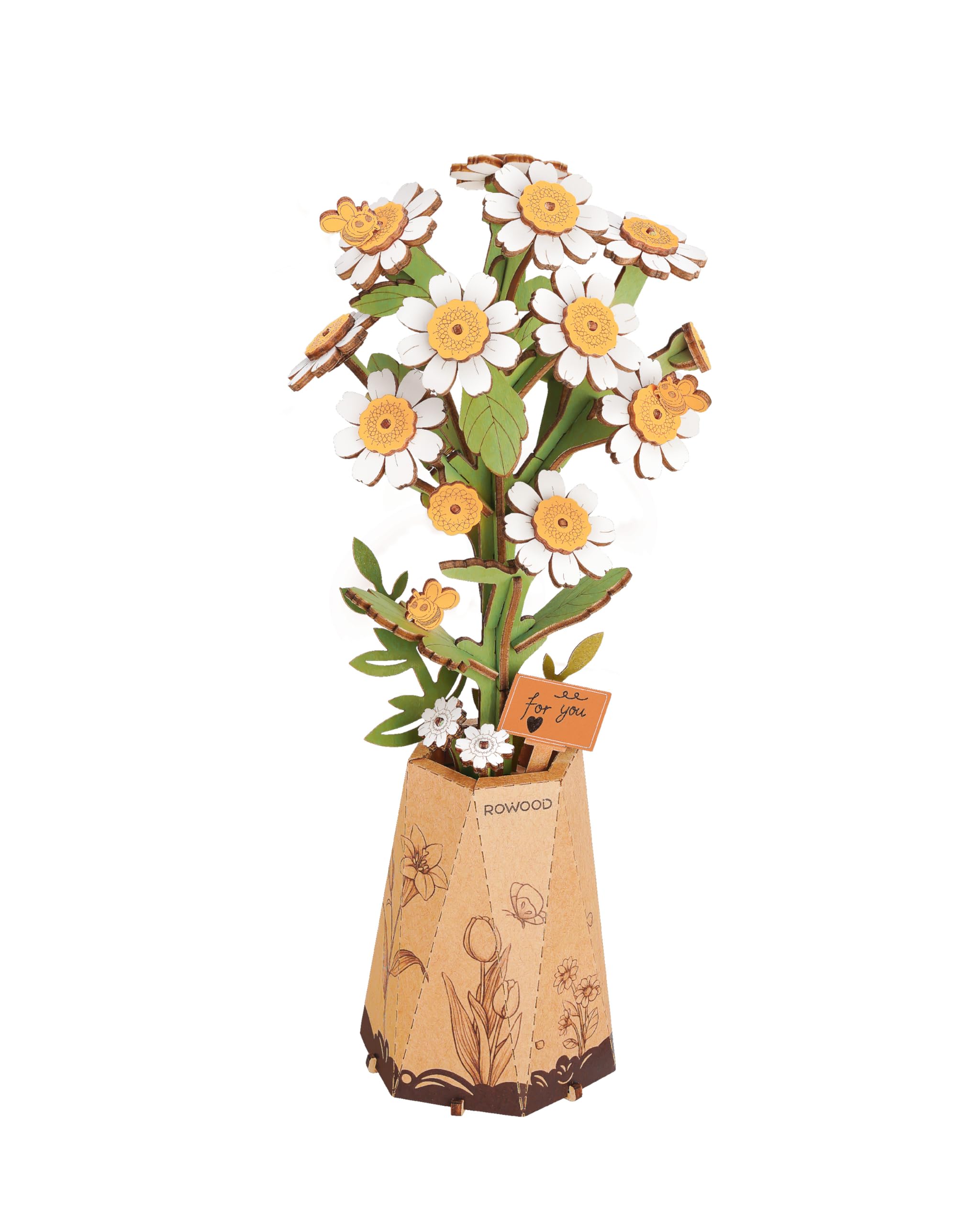 Foto 1 | Puzzle 3d De Madera Con Forma De Flor De Rowood, Kit De Manualidades Para Niños - Venta Internacional.
