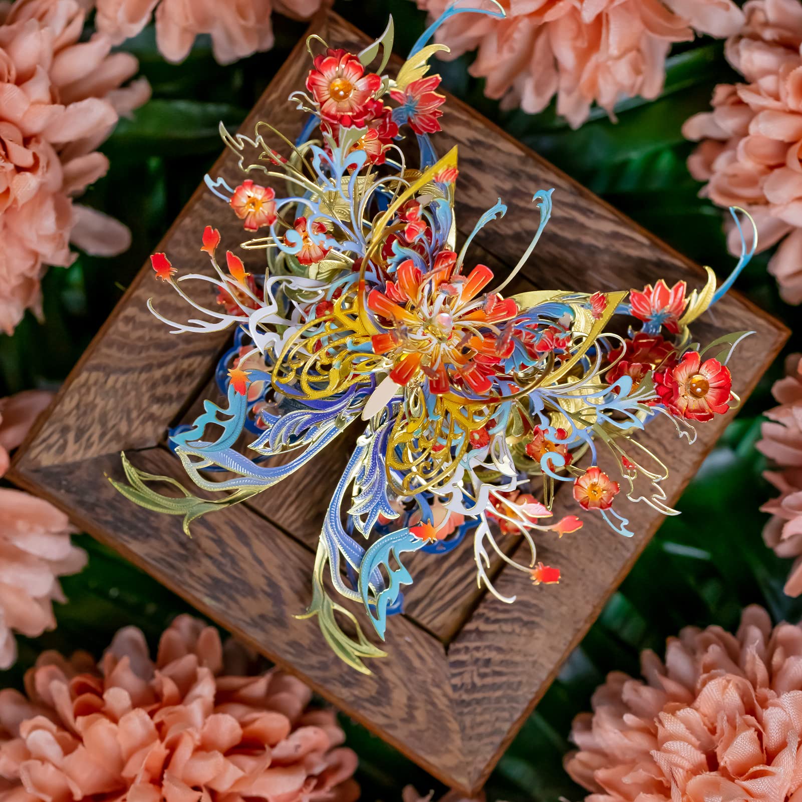 Foto 5 pulgar | Kits De Modelos De Rompecabezas De Metal 3d Mu Flower And Butterfly D-sunset - Venta Internacional.