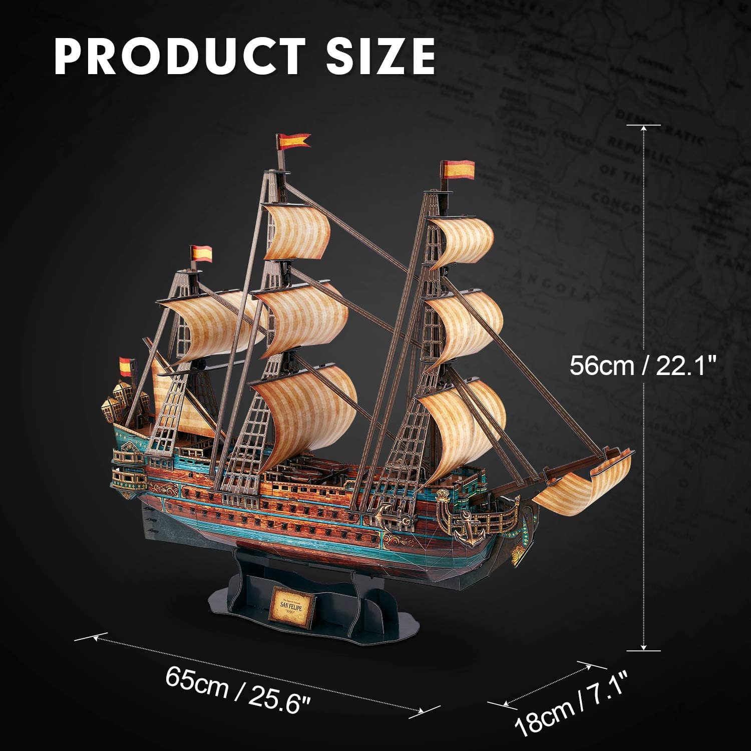 Foto 7 pulgar | Kit De Maquetas De Rompecabezas 3d Cubicfun Boat San Felipe 1960 248 Piezas - Venta Internacional.