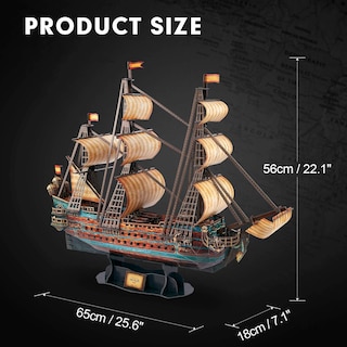 Foto 6 | Kit De Maquetas De Rompecabezas 3d Cubicfun Boat San Felipe 1960 248 Piezas - Venta Internacional.