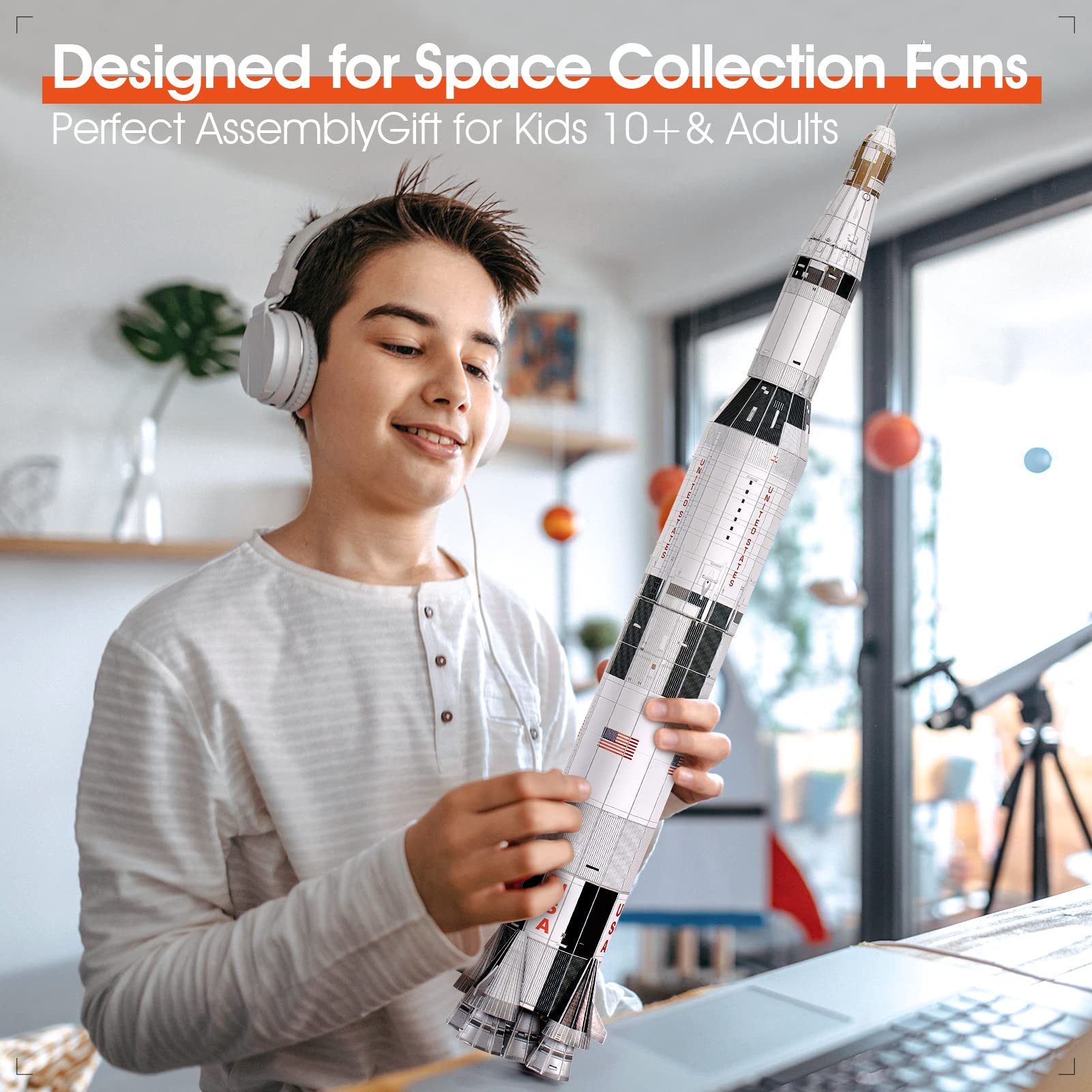 Foto 5 pulgar | Puzzle 3d Cubicfun Nasa Apollo Saturn V, Juguete Espacial 136 Piezas - Venta Internacional.
