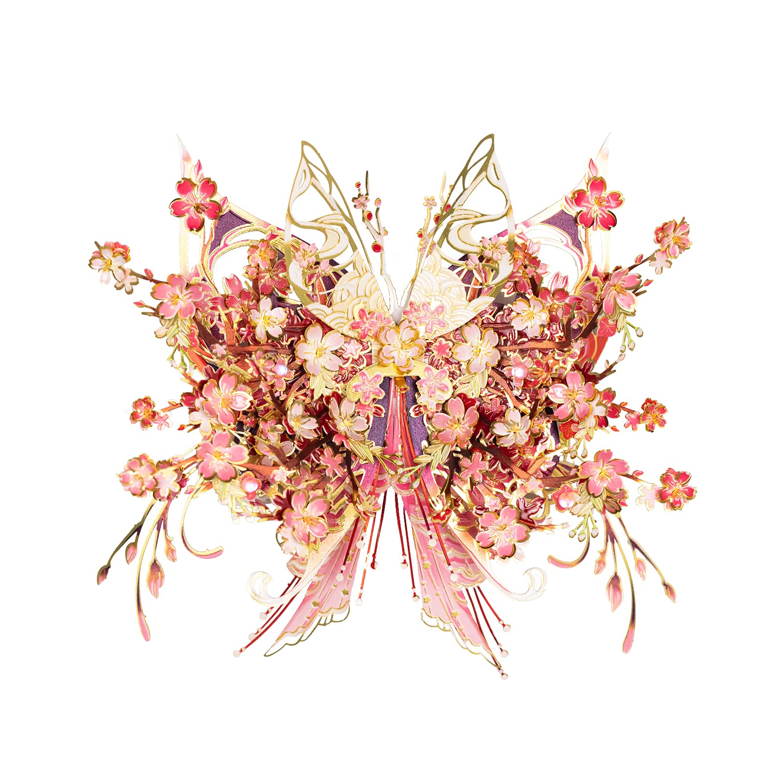 Foto 2 pulgar | Puzzle De Metal 3d Mu Con Forma De Flor Y Mariposa Modelo E-flower - Venta Internacional.