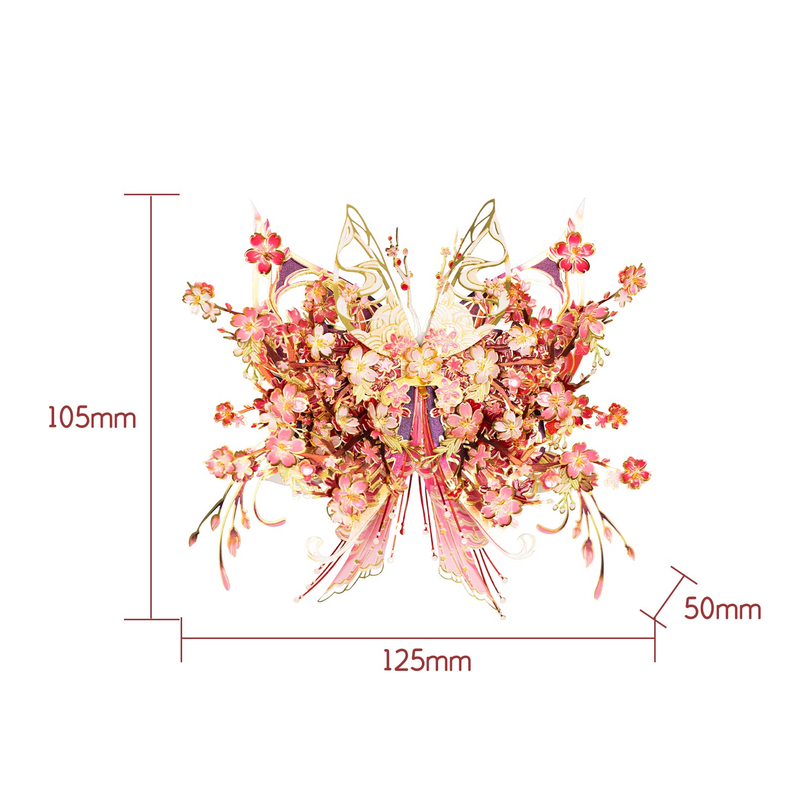 Foto 3 pulgar | Puzzle De Metal 3d Mu Con Forma De Flor Y Mariposa Modelo E-flower - Venta Internacional.