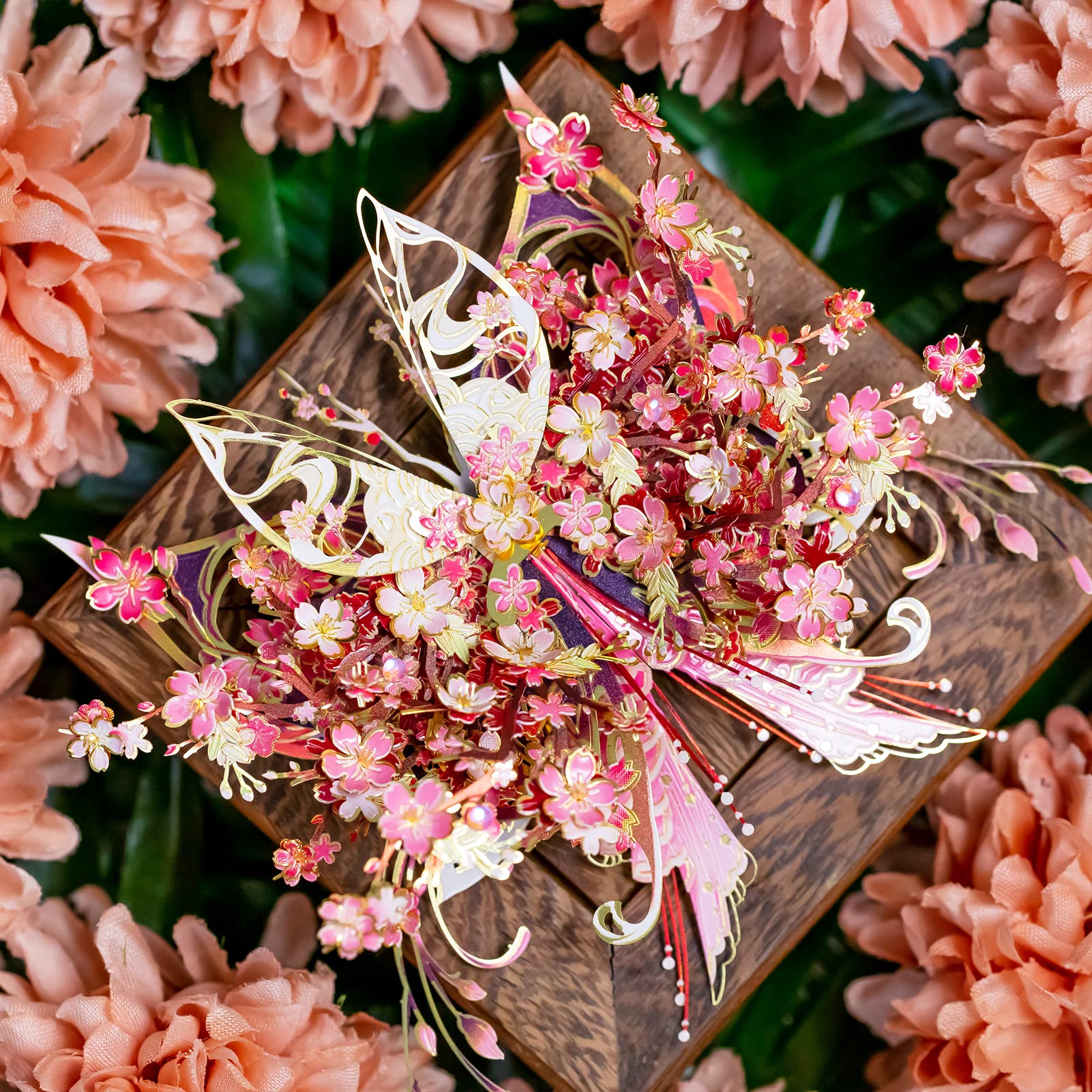Foto 5 pulgar | Puzzle De Metal 3d Mu Con Forma De Flor Y Mariposa Modelo E-flower - Venta Internacional.