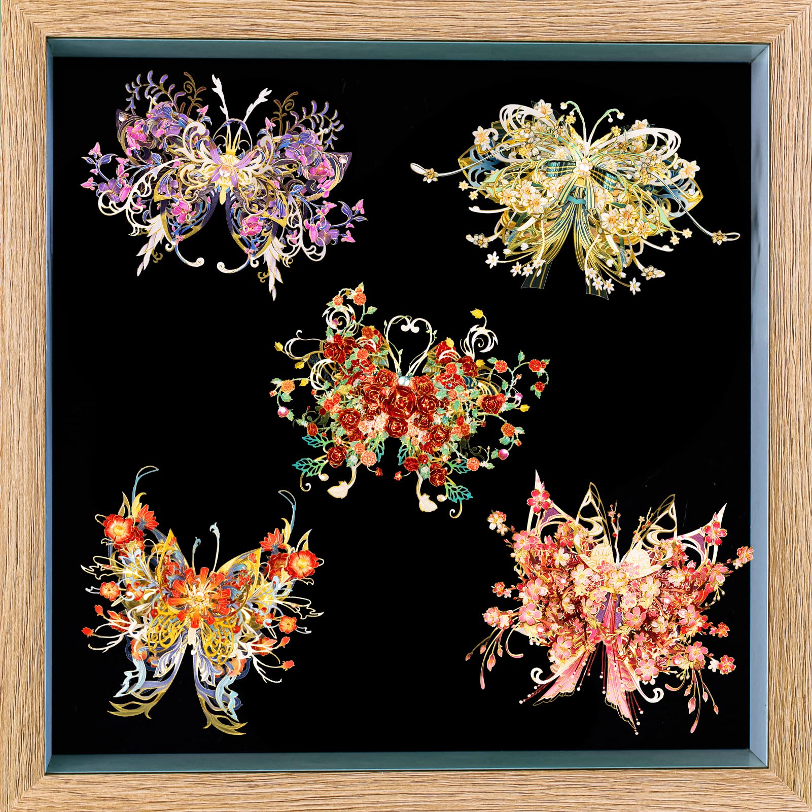 Foto 6 pulgar | Puzzle De Metal 3d Mu Con Forma De Flor Y Mariposa Modelo E-flower - Venta Internacional.