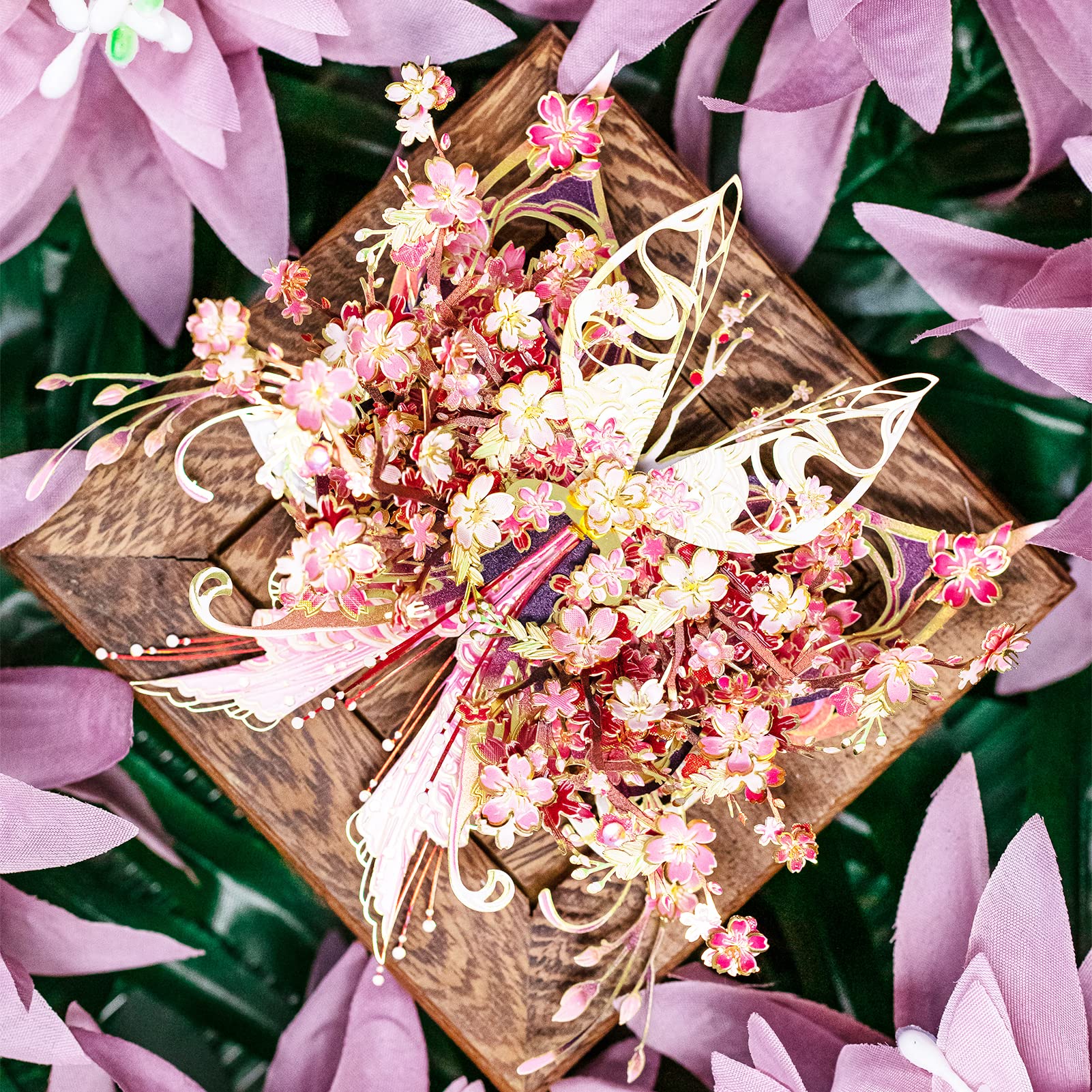 Foto 7 pulgar | Puzzle De Metal 3d Mu Con Forma De Flor Y Mariposa Modelo E-flower - Venta Internacional.