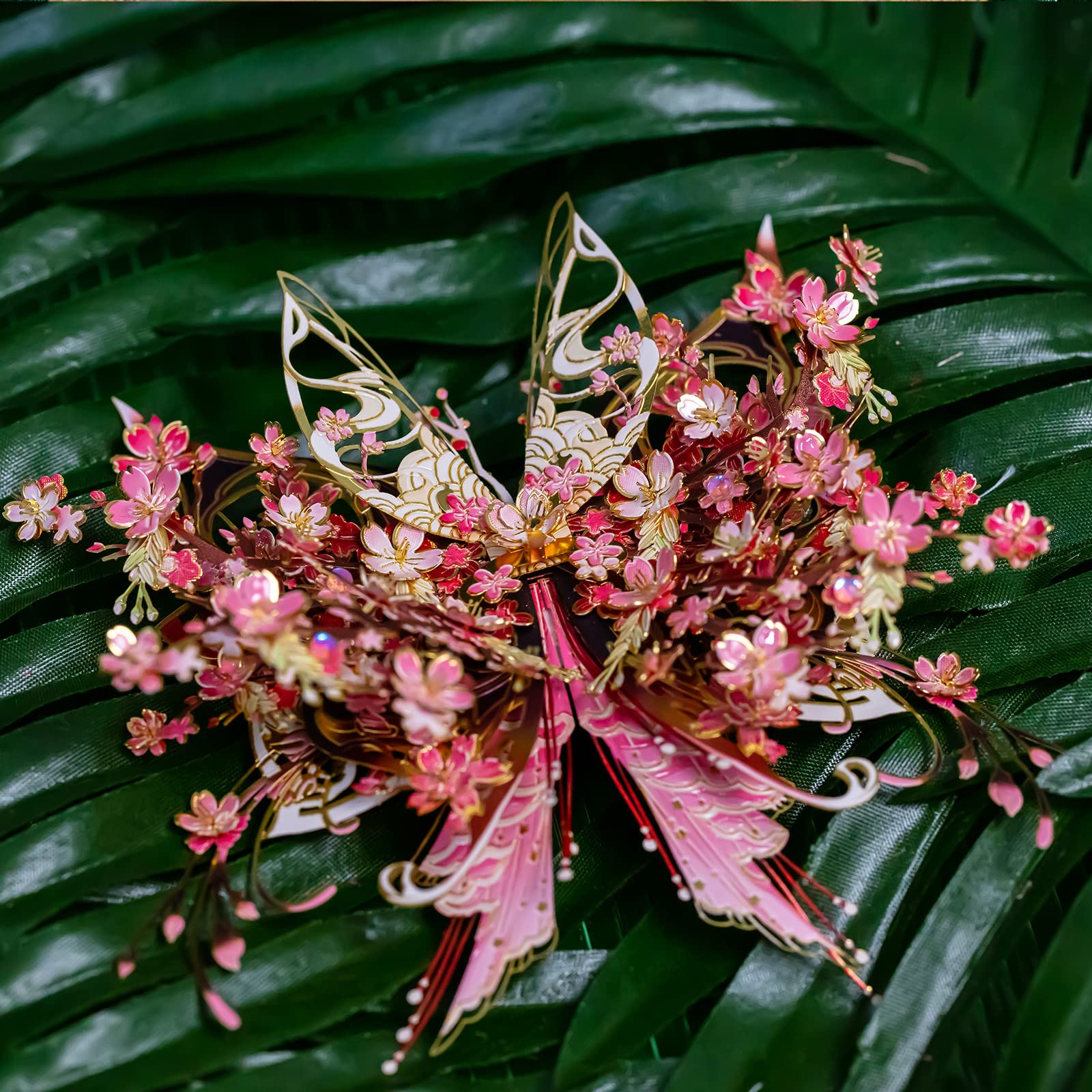 Foto 7 | Puzzle De Metal 3d Mu Con Forma De Flor Y Mariposa Modelo E-flower - Venta Internacional.
