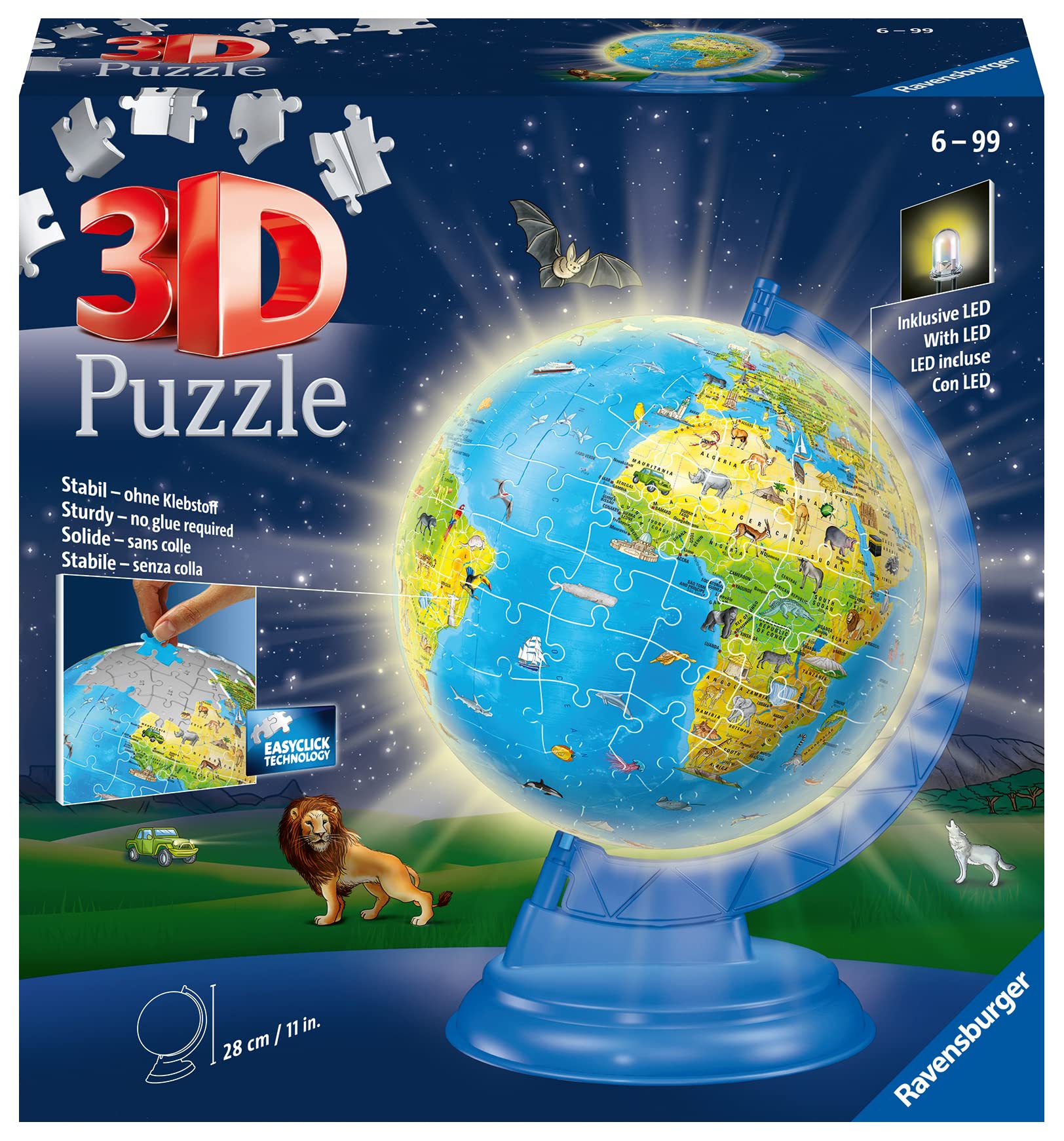 Foto 2 pulgar | Rompecabezas 3d Ravensburger Children's Globe 180 Piezas - Venta Internacional.