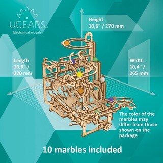 Foto 3 | Kit De Construcción De Maquetas De Rompecabezas 3d De Madera Ugears Marble Run - Venta Internacional.