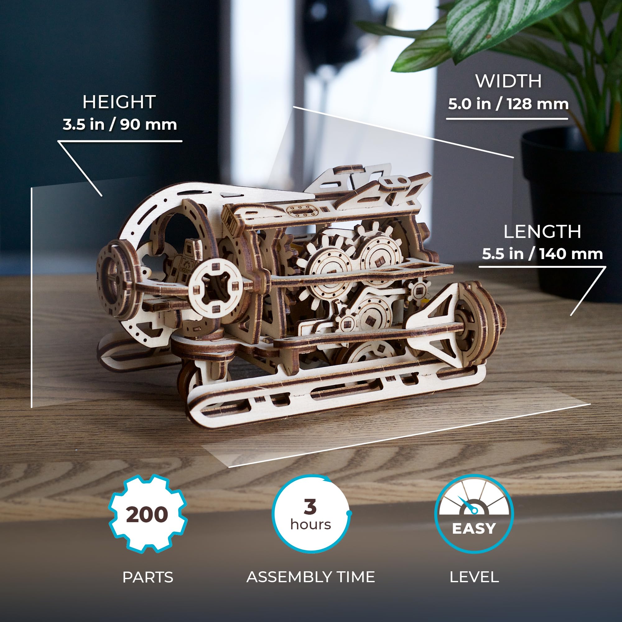 Foto 3 pulgar | Kit De Maquetas De Madera Ugears Steampunk Submarine Con 200 Piezas - Venta Internacional.