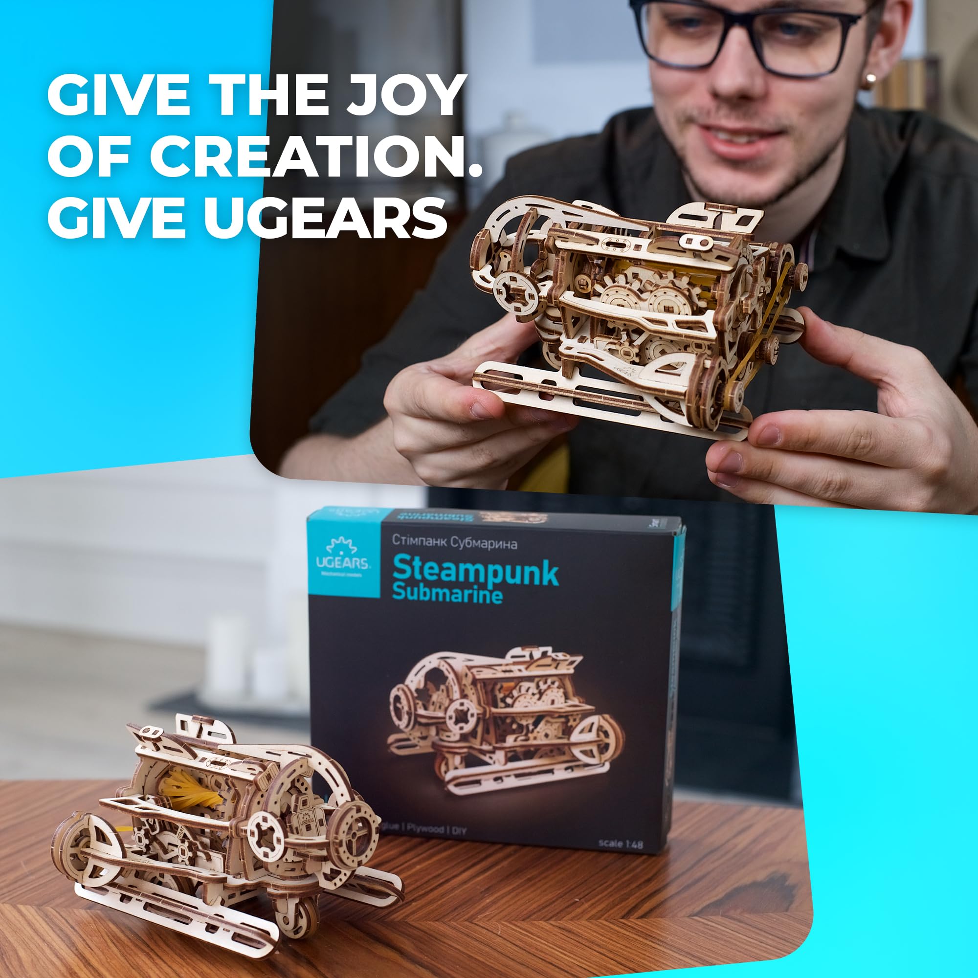 Foto 4 pulgar | Kit De Maquetas De Madera Ugears Steampunk Submarine Con 200 Piezas - Venta Internacional.