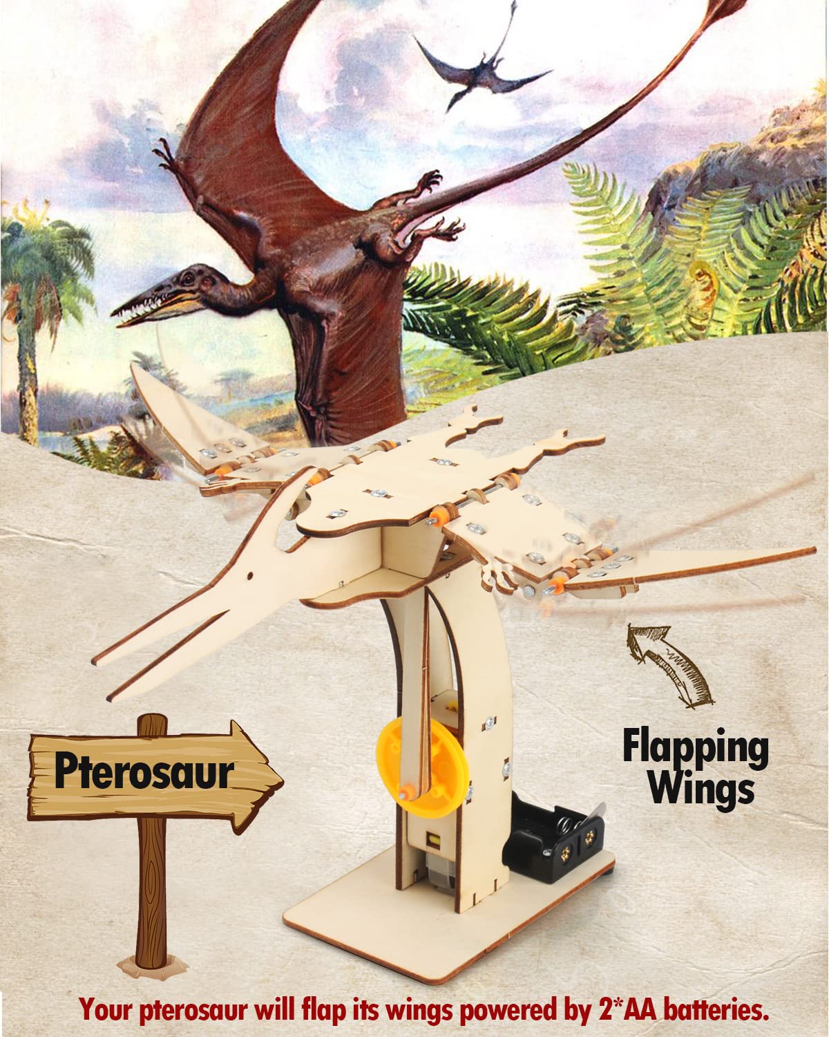 Foto 5 | Rompecabezas De Madera 3d Poraxy De Dinosaur Toys, Modelo Robótico, Paquete De 4 - Venta Internacional.