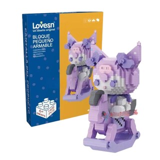 Foto 1 | Kuromi Caballito Hello Kitty Sanrio Figura Bloques Armables Rompecabezas 3d Set De Construcción