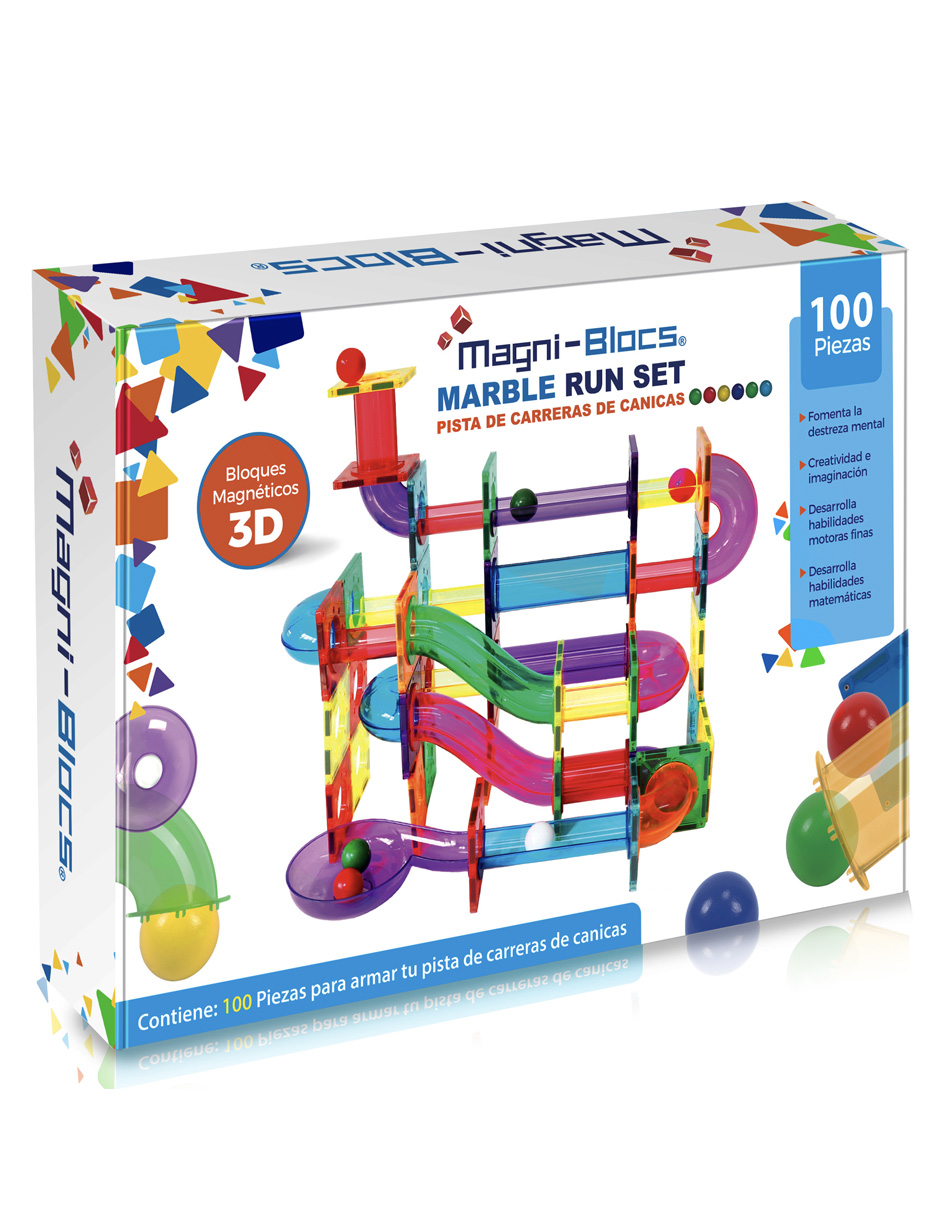 Foto 2 pulgar | Magni Blocs Imanes Didácticos: Pista Magnética Marble Run Con 100 Piezas Para Estimular La Diversión Educativa