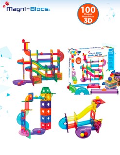 Foto 2 | Magni Blocs Imanes Didácticos: Pista Magnética Marble Run Con 100 Piezas Para Estimular La Diversión Educativa