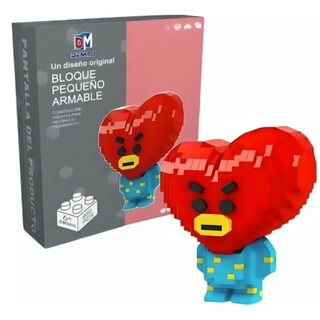 Foto 1 | Tata Bts Bt21 Kpop Mini Bloques Armables Figura 3d Corazón Cantidad De Piezas 806 Rompecabezas